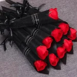 Single Stem Artificial Rose Red