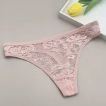 Transparent Lace Thong Underwear Red