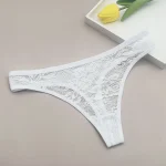 Transparent Lace Thong Underwear Red