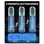 in Automatic Electric Vacuum Penis Pump with Training Modes Suction Modes Deep Green
