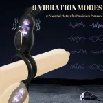 App Controlled Vibrating Cock Ring with Clitoral Stimulator Modes Black
