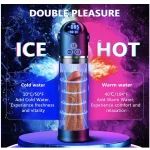 Automatic Electric Penis Pump Extender with Suction Modes Realistic Pocket Sleeve Black
