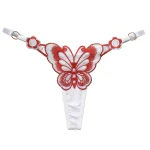 Butterfly Motif Low Waist Lace Thong