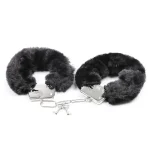 Disposable Single Use Prop Handcuffs with Keys black