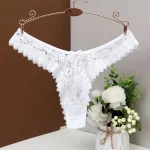 Mid Waist Lace Thong Panty