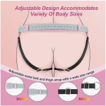 Luxurious Leather Strap on Dildo Harness Adjustable Waist and Thigh Size O Rings Ice Cream