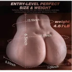 Pocket Half Doll for Men lbs in x in x in Ivory