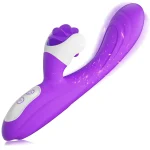Silicone Clitorial Stimulating Rabbit Vibrator Purple