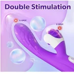 Silicone Clitorial Stimulating Rabbit Vibrator Purple