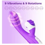 Silicone Clitorial Stimulating Rabbit Vibrator Purple