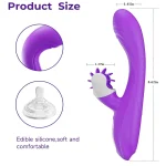 Silicone Clitorial Stimulating Rabbit Vibrator Purple