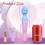 G Spot Stimulating Wand Vibrator Dildo with * Vibration & Heating Modes Blue PinkMAIN