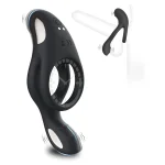 Silicone Vibrating Cock Ring Powerful Modes Black