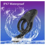 Silicone Vibrating Cock Ring Powerful Modes Black