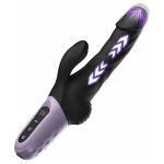 Thrusting Realistic Silicone Vibrator Dildo LED Display Thrusting & Vibrating Modes Black