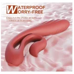 Triple Stimulating High Frequency Vibrator with Vibration Modes Red