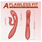 Triple Stimulating High Frequency Vibrator with Vibration Modes Red