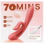 Triple Stimulating High Frequency Vibrator with Vibration Modes Red