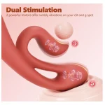 Triple Stimulating High Frequency Vibrator with Vibration Modes Red