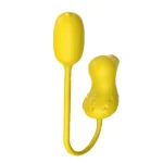 Double Duck Sucking Thrusting Vibrator Yellow