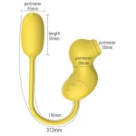Double Duck Sucking Thrusting Vibrator Yellow