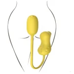 Double Duck Sucking Thrusting Vibrator Yellow