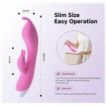 Dual Motor G Spot Rabbit Vibrator with Powerful Vibrations Pink