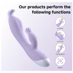 Dual Motor G Spot Rabbit Vibrator with Powerful Vibrations Purple