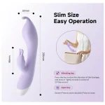 Dual Motor G Spot Rabbit Vibrator with Powerful Vibrations Purple