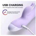 Dual Motor G Spot Rabbit Vibrator with Powerful Vibrations Purple