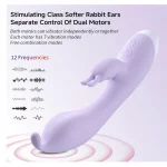 Dual Motor G Spot Rabbit Vibrator with Powerful Vibrations Purple