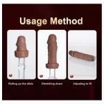 Durable Cuttable Penis Extension Sheath Inches Tan
