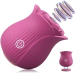 Rose Clitoral Sucking Vibrator Soft Petal Design with Intensity Levels & Sucking Modes Rosie Red