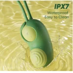 Weighted Double Ended Love Egg Vibrator with Sucking Modes Avocado