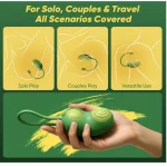 Weighted Double Ended Love Egg Vibrator with Sucking Modes Avocado