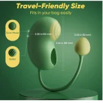 Weighted Double Ended Love Egg Vibrator with Sucking Modes Avocado
