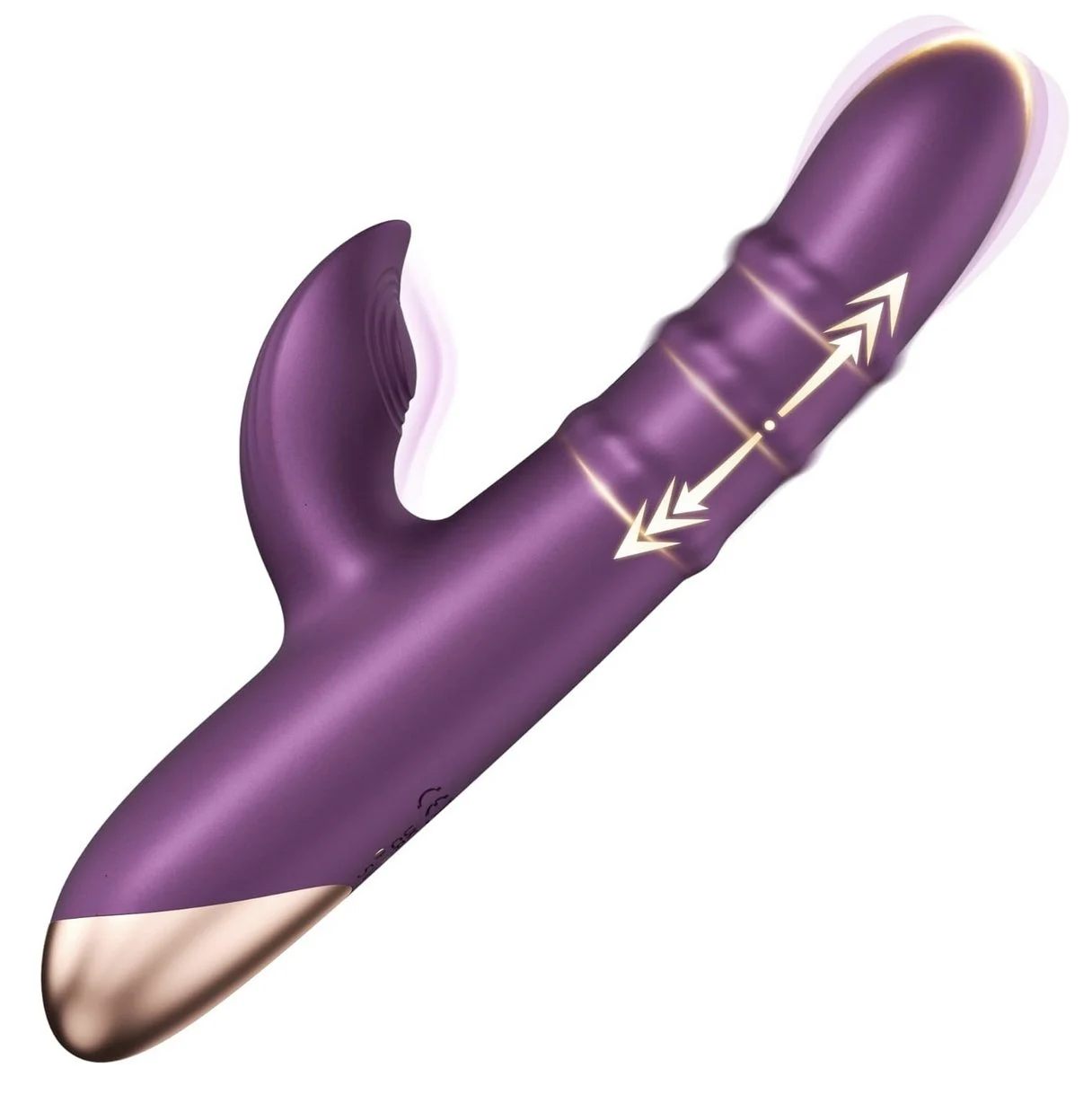 in G Spot Vibrator and Clitoral Stimulator with Vibration Tapping & Thrusting Modes Purple