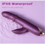 in G Spot Vibrator and Clitoral Stimulator with Vibration Tapping & Thrusting Modes Purple