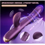 in G Spot Vibrator and Clitoral Stimulator with Vibration Tapping & Thrusting Modes Purple