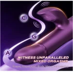 in G Spot Vibrator and Clitoral Stimulator with Vibration Tapping & Thrusting Modes Purple