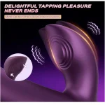 in G Spot Vibrator and Clitoral Stimulator with Vibration Tapping & Thrusting Modes Purple