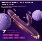 in G Spot Vibrator and Clitoral Stimulator with Vibration Tapping & Thrusting Modes Purple