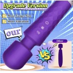 Cordless Erotic Wand Massager Powerful Vibration App Controlled Purple