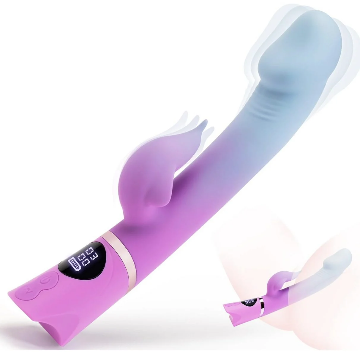 Dual Personal Massager with Modes Purple Blue