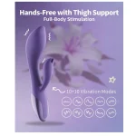 Dual Rabbit Vibrator G Spot & Clitoral Stimulator Vibration Modes Purple