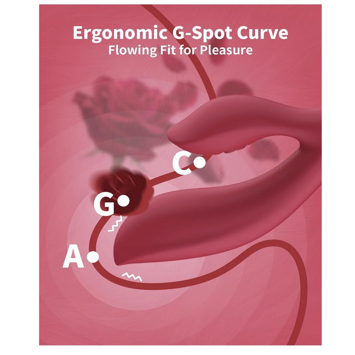 G Spot & Clitoral Stimulating Rabbit Vibrator Vibration & Tapping Modes Red