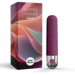 Pocket sized Quiet Bullet Vibrator with Pleasure Modes Full Silicone BURGUNDY