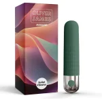 Pocket sized Quiet Bullet Vibrator with Pleasure Modes Full Silicone JADE GREEN