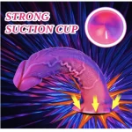 Realistic Liquid Silicone Dildo with Strong Suction Cup Inches Purple Gradient
