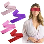 Satin Bondage Scarf Eye Mask:Hand Ties x inches Purple